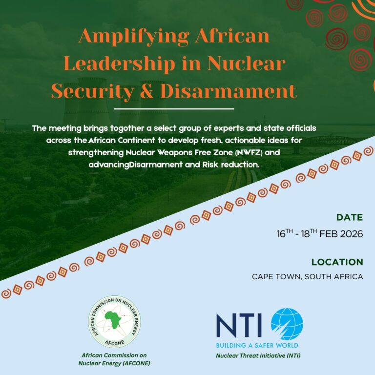Amplifying African leadership in nuclear security and disarmament
